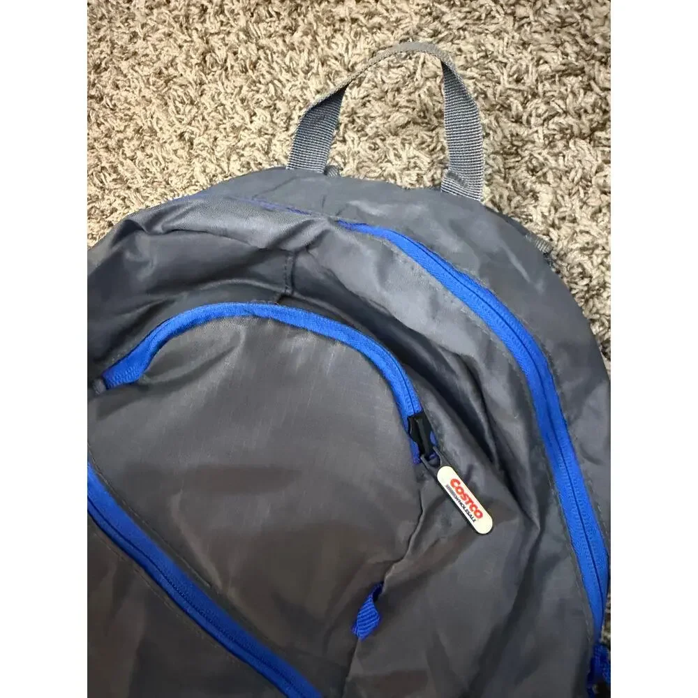Costco Packable Backpack Gray and Blue